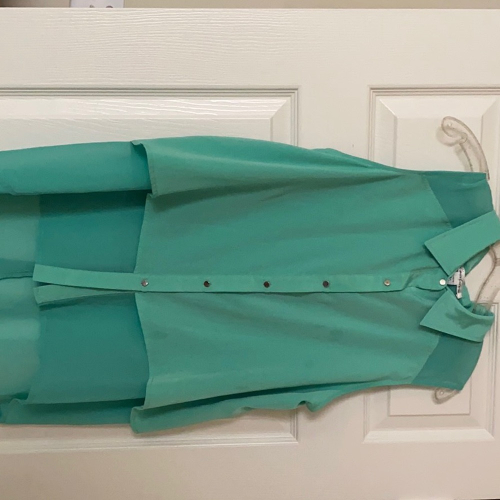 Mint Green Kenneth Cole Button Top
